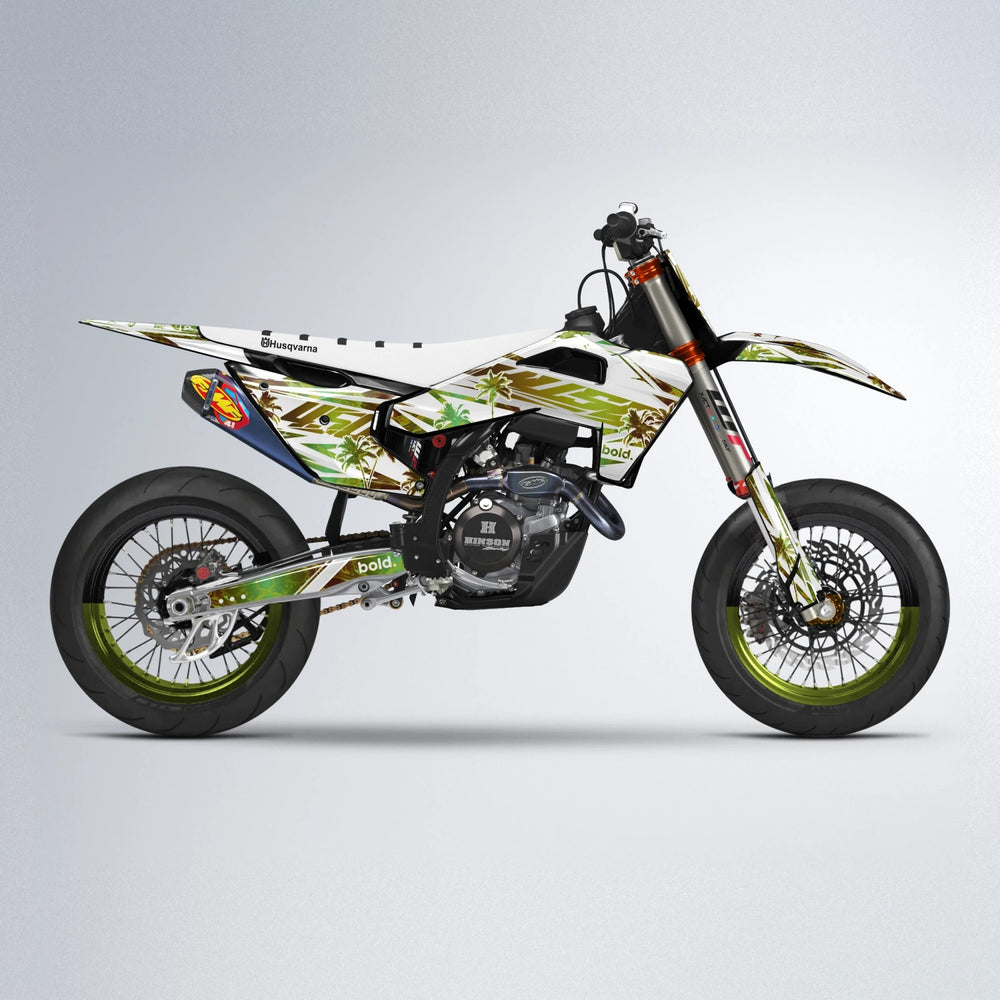 ROZALIN Husqvarna FE/TE supermoto graphics kit in Olive