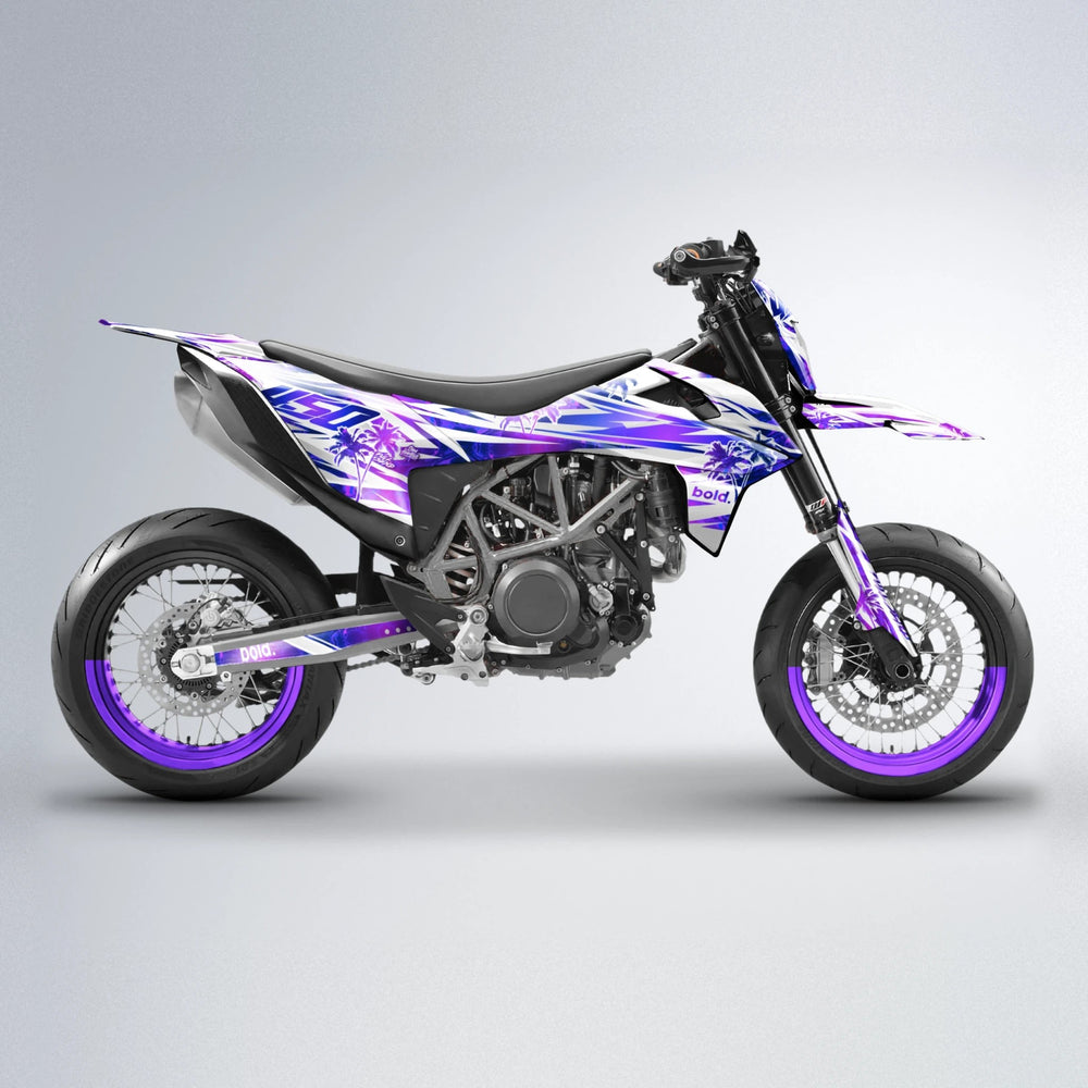 ROZALIN KTM SMC 690 supermoto graphics kit in Purple