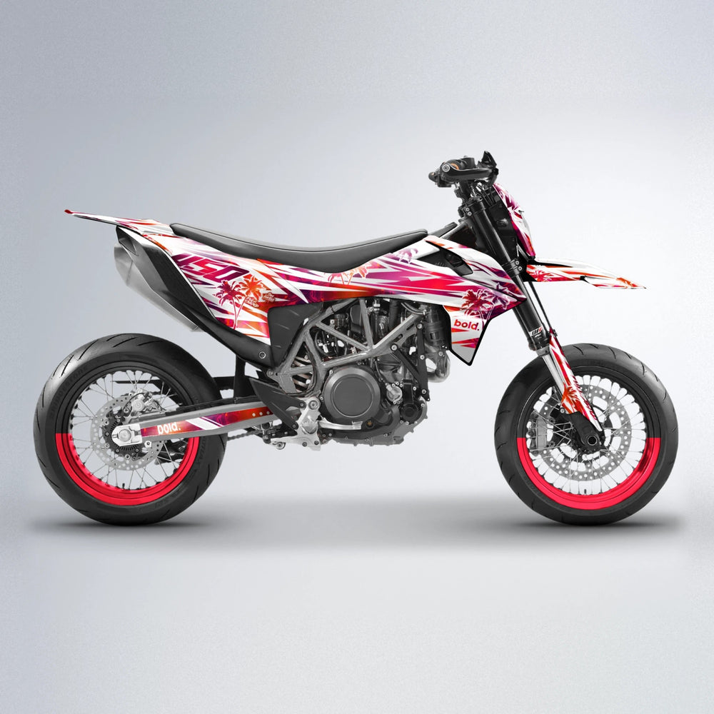 ROZALIN KTM SMC 690 supermoto graphics kit in Red