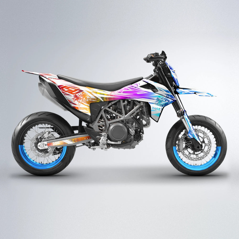 ROZALIN KTM SMC 690 supermoto graphics kit in Sunset Fade