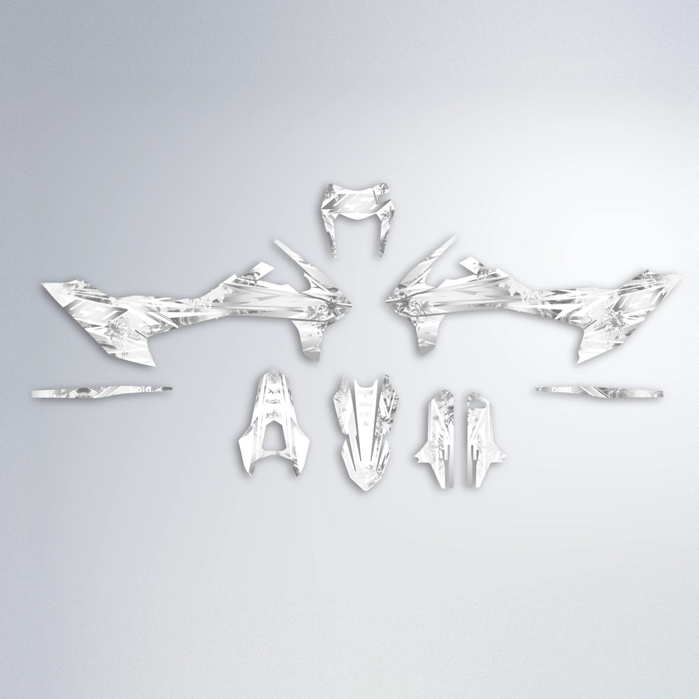 ROZALIN KTM SMC 690 graphics kit parts layout in White