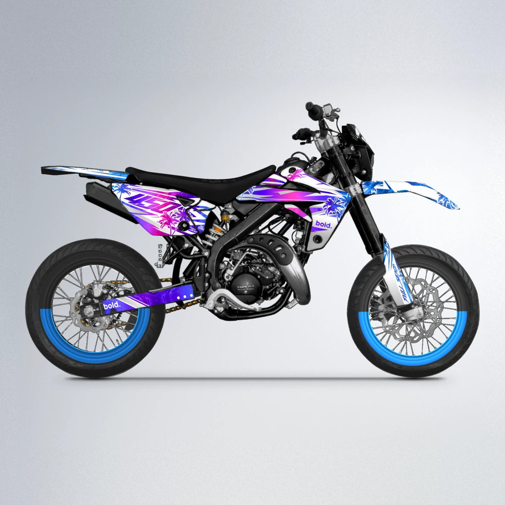ROZALIN Rieju MRT supermoto graphics kit in Blue Purple Fade