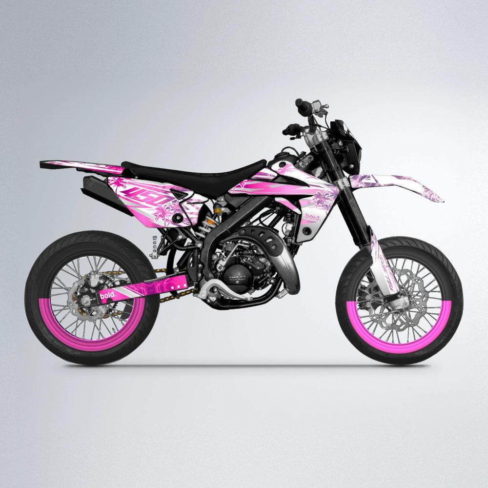 ROZALIN Rieju MRT supermoto graphics kit in Flamingo