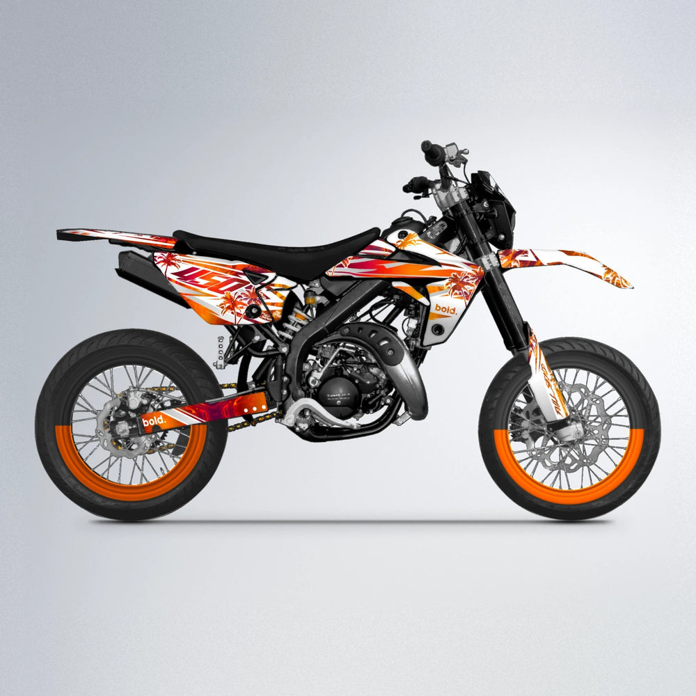 ROZALIN Rieju MRT supermoto graphics kit in Red & Orange