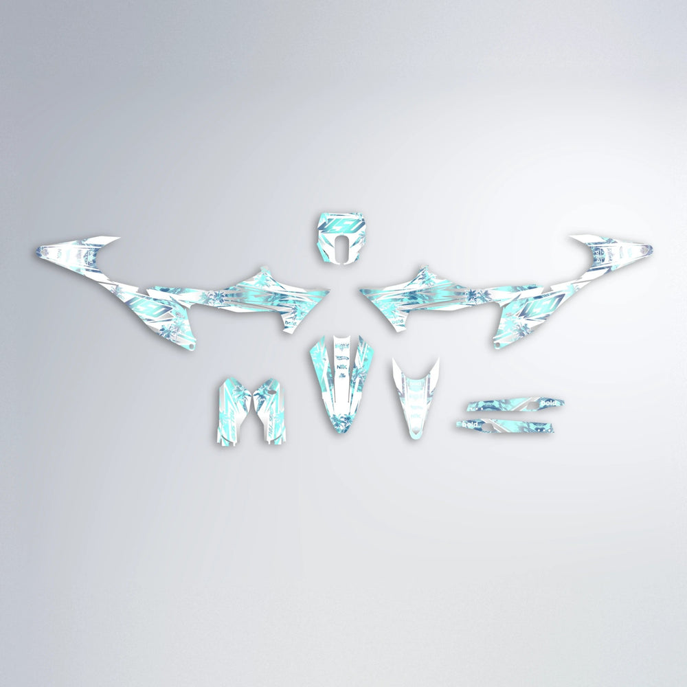 ROZALIN Stark Varg MX graphics kit parts layout in Mint