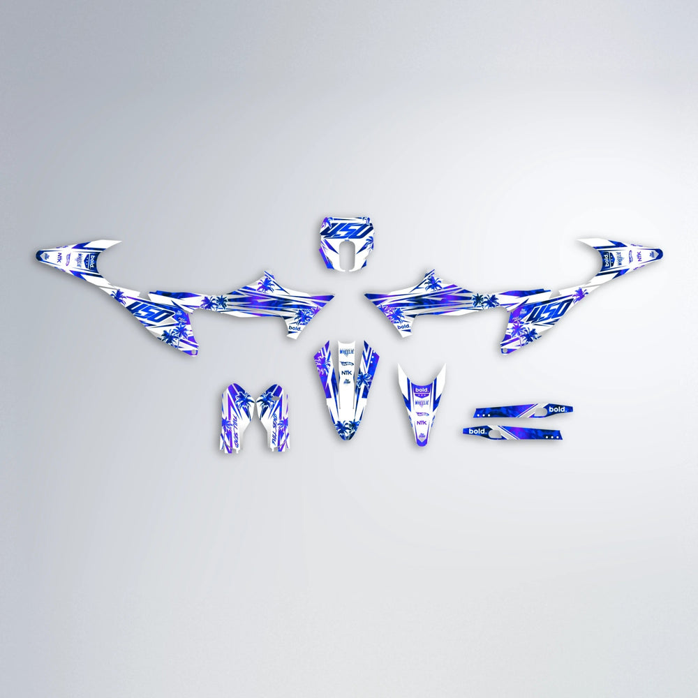 ROZALIN Stark Varg SM graphics kit parts layout in Blue
