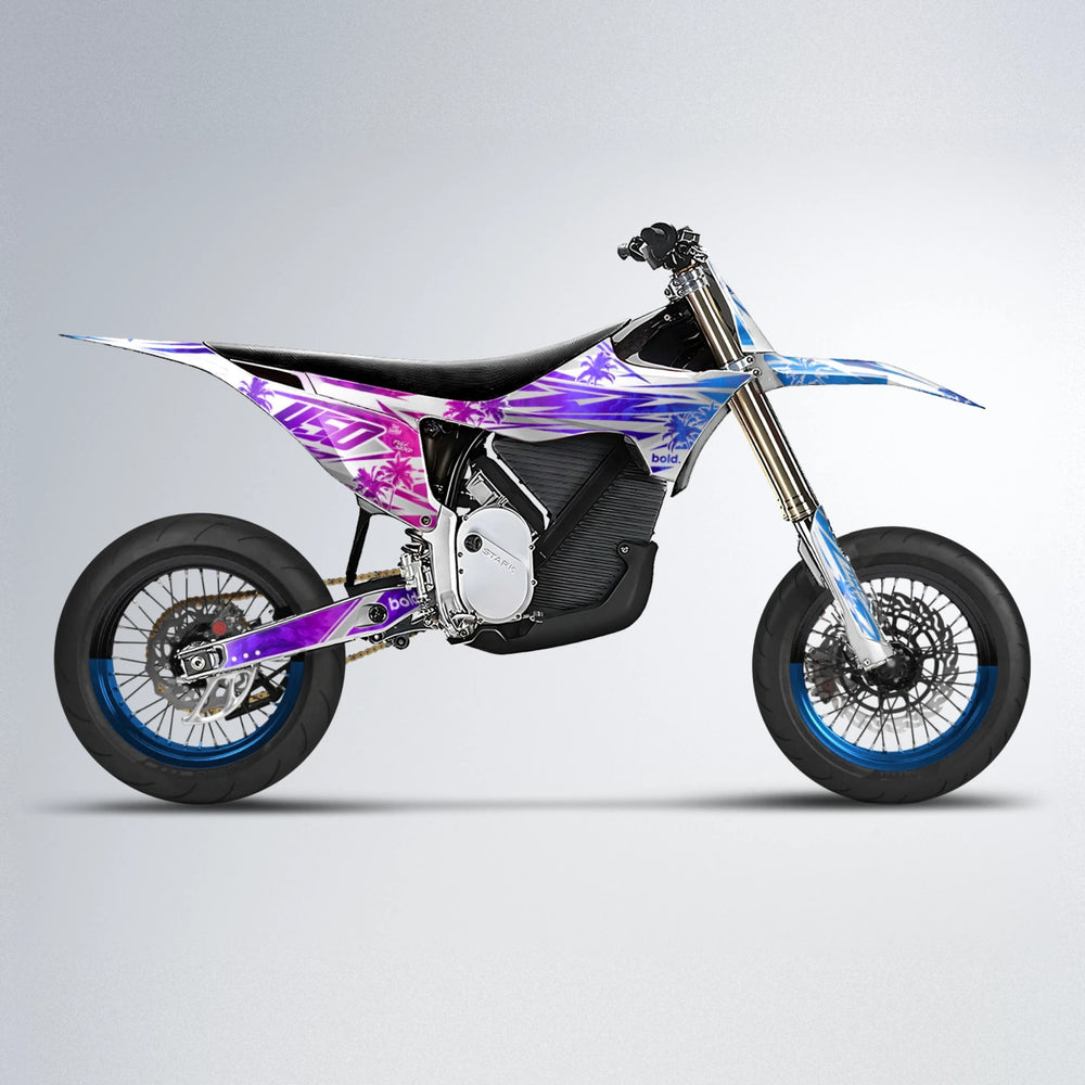 ROZALIN Stark Varg SM supermoto graphics kit in Blue Purple Fade