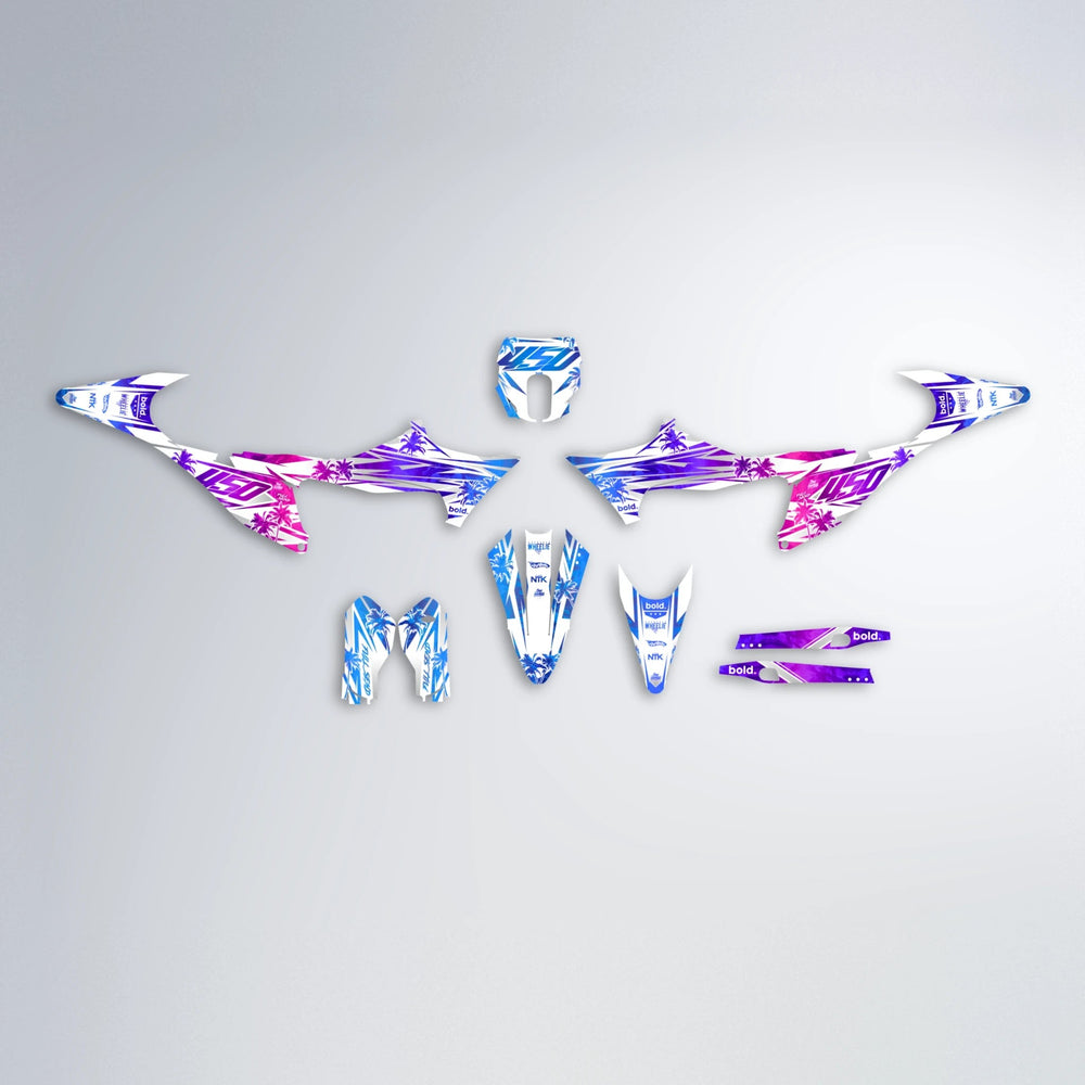 ROZALIN Stark Varg SM graphics kit parts layout in Blue Purple Fade
