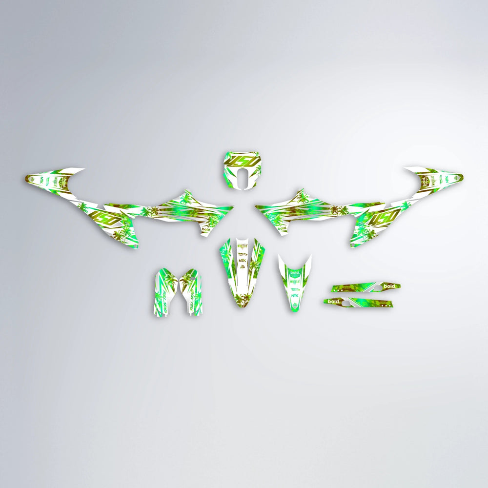 ROZALIN Stark Varg SM graphics kit parts layout in Green