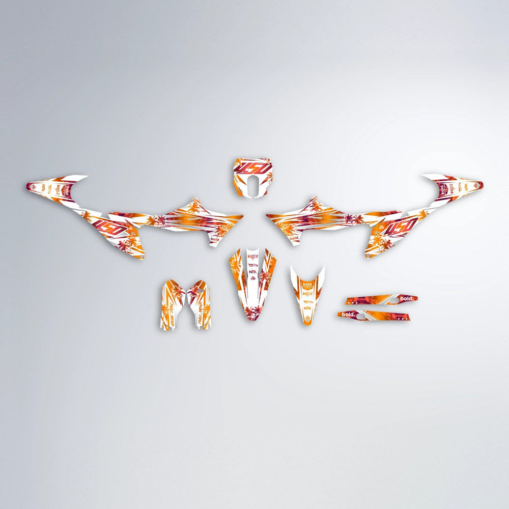 ROZALIN Stark Varg SM graphics kit parts layout in Orange