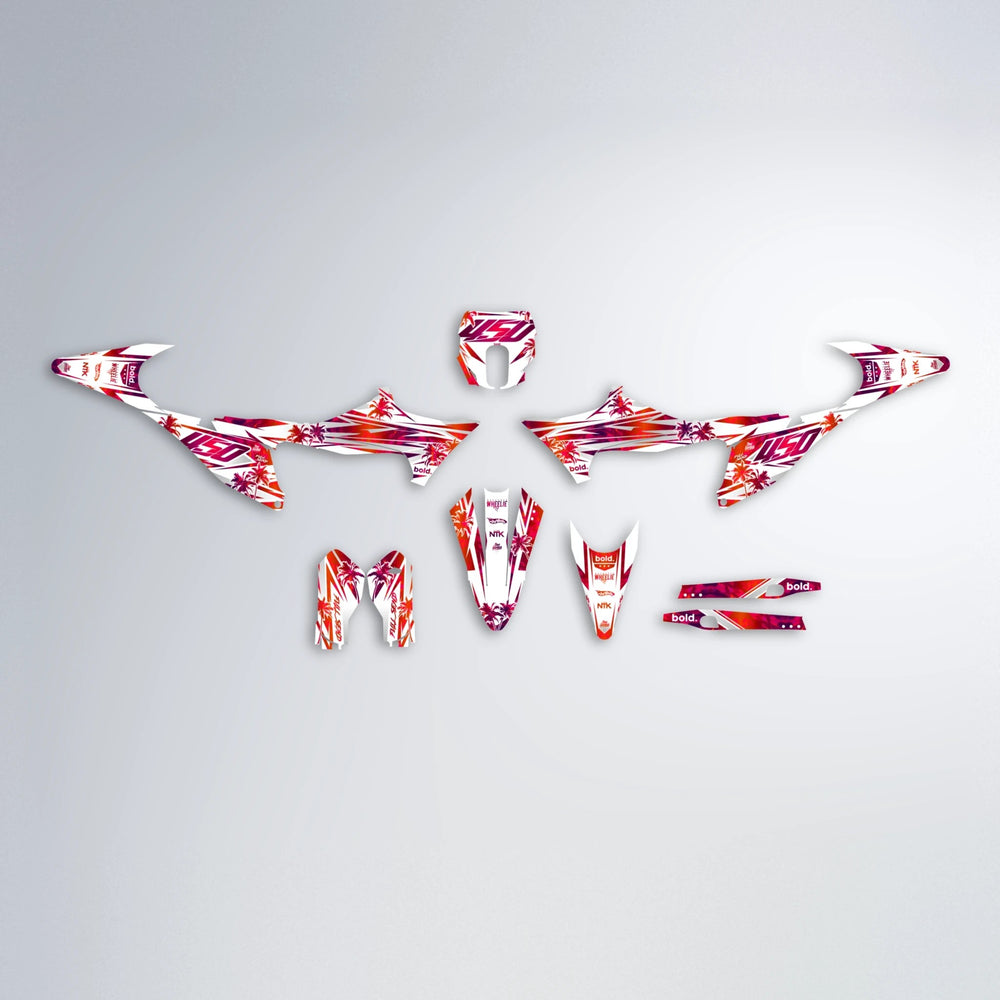 ROZALIN Stark Varg SM graphics kit parts layout in Red