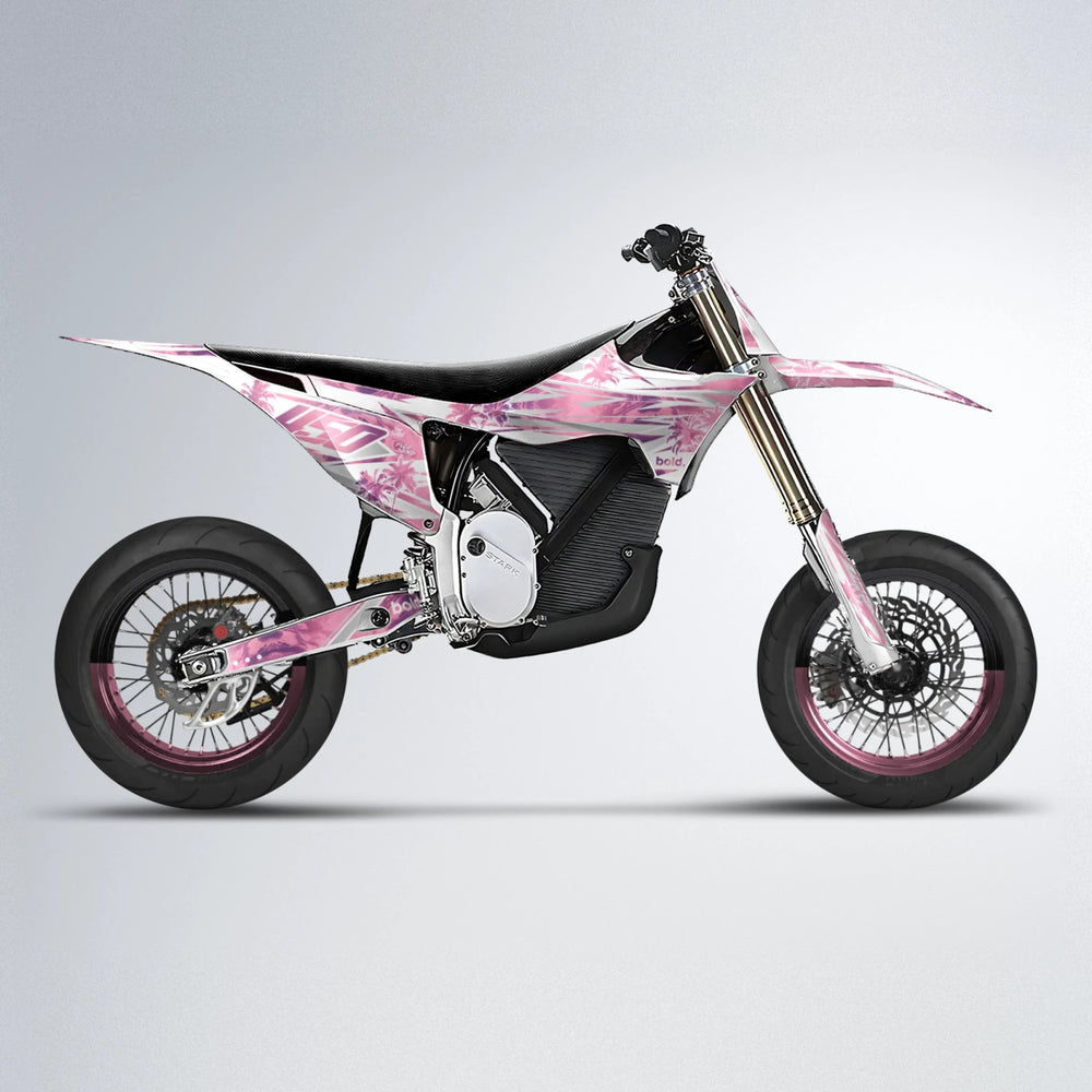 ROZALIN Stark Varg SM supermoto graphics kit in Sakura Pink