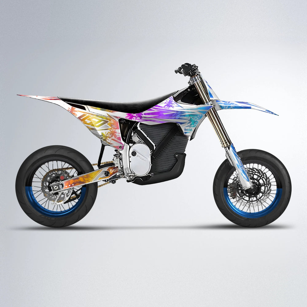 ROZALIN Stark Varg SM supermoto graphics kit in Sunset Fade