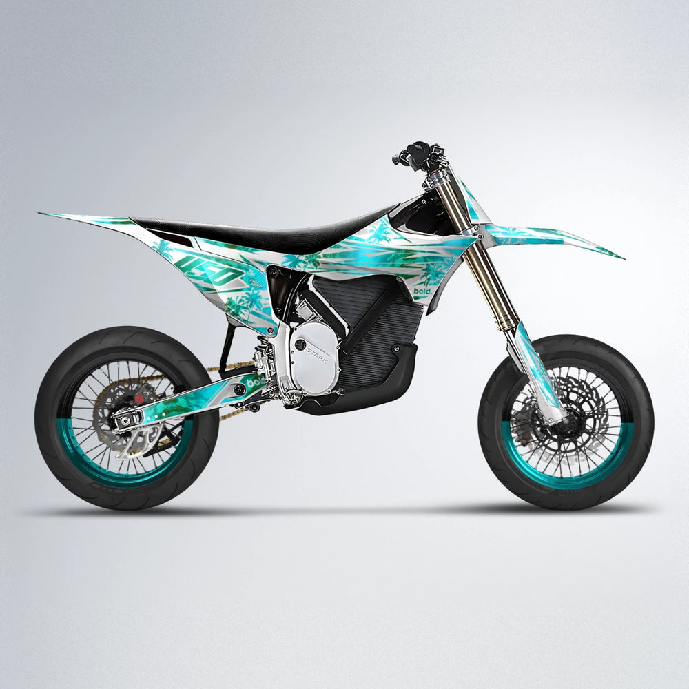 ROZALIN Stark Varg SM supermoto graphics kit in Teal