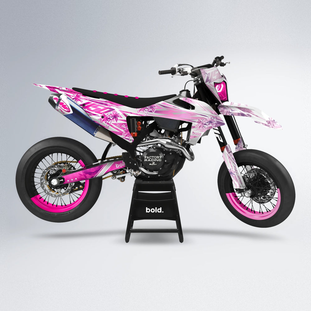 ROZALIN supermoto graphics kit in Flamingo