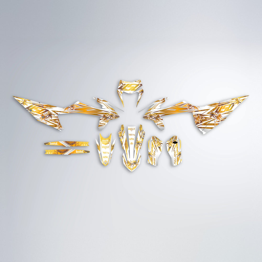 ROZALIN graphics kit parts layout in Gold Chrome
