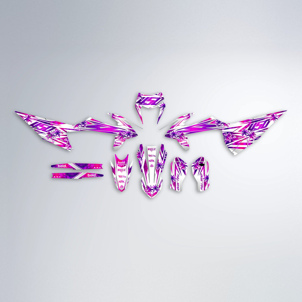ROZALIN graphics kit parts layout in Pink
