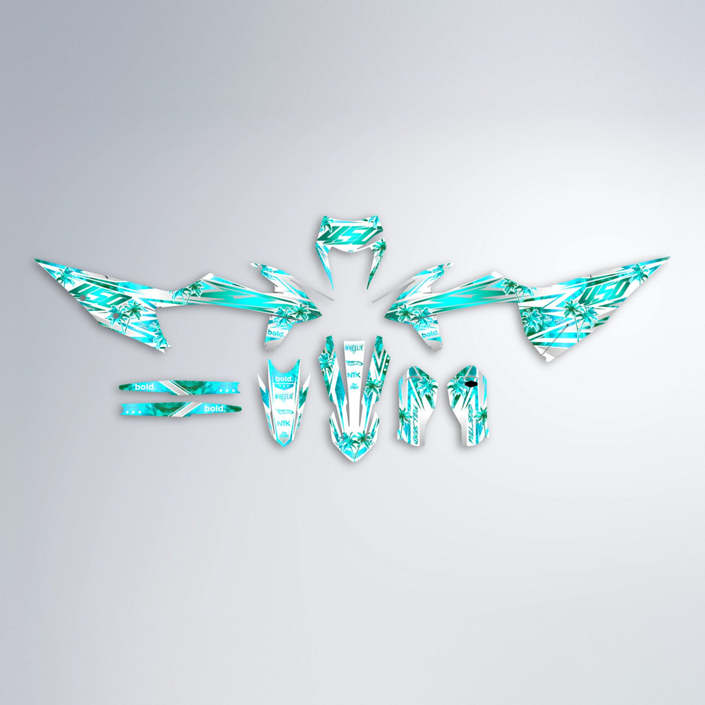 ROZALIN graphics kit parts layout in Teal