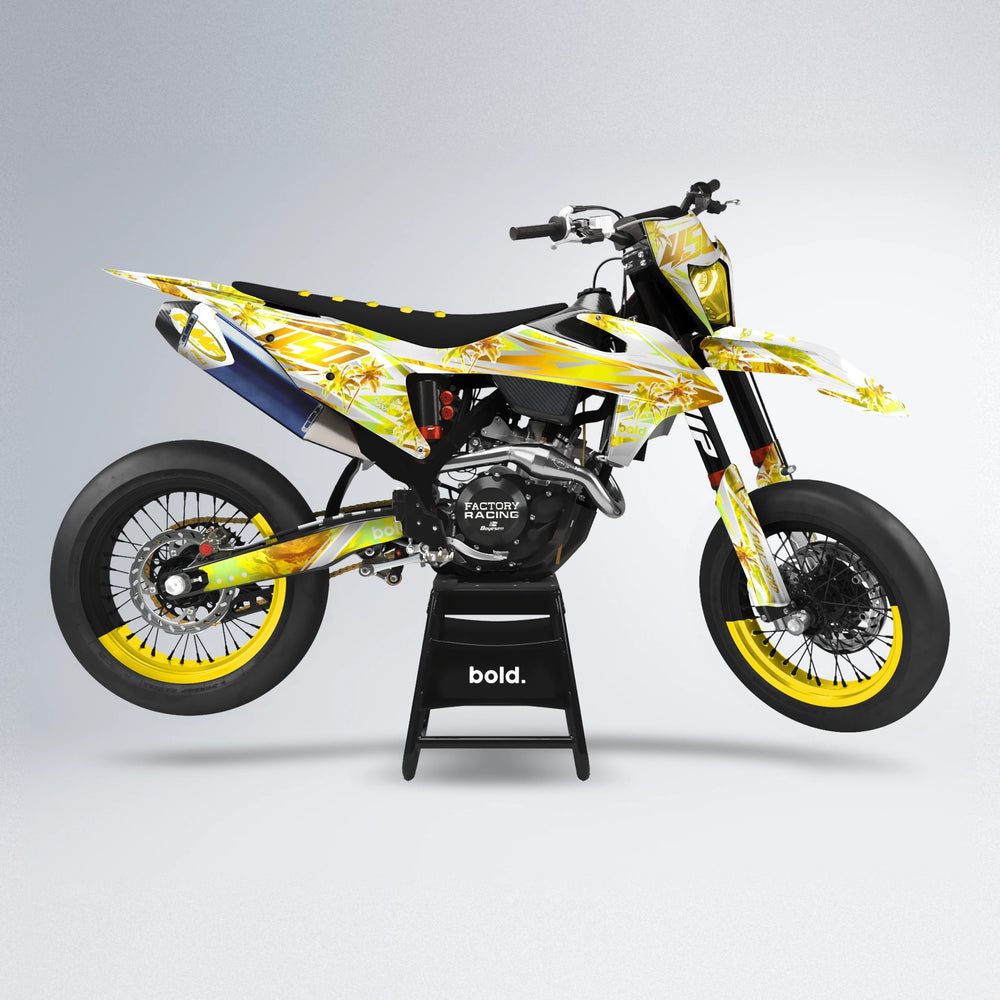 ROZALIN supermoto graphics kit in Yellow