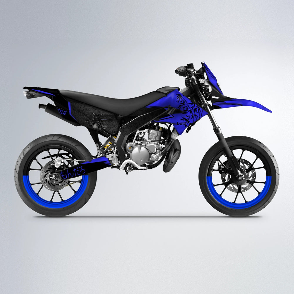SAMURAI Derbi Senda supermoto graphics kit in Blue