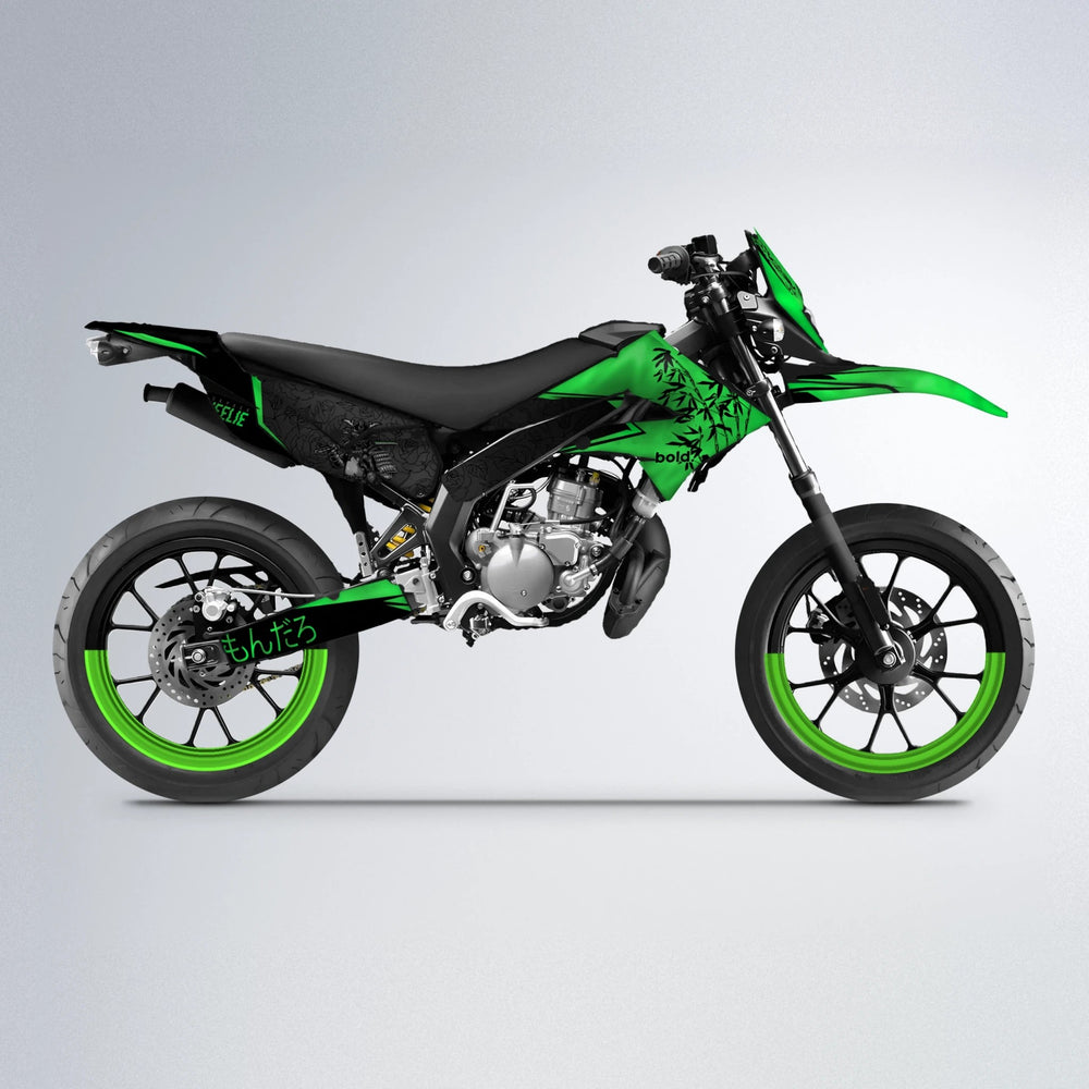 SAMURAI Derbi Senda supermoto graphics kit in Green