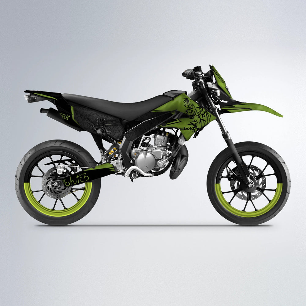 SAMURAI Derbi Senda supermoto graphics kit in Olive