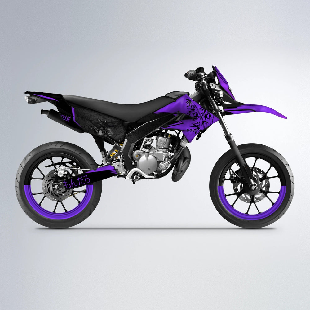 SAMURAI Derbi Senda supermoto graphics kit in Purple