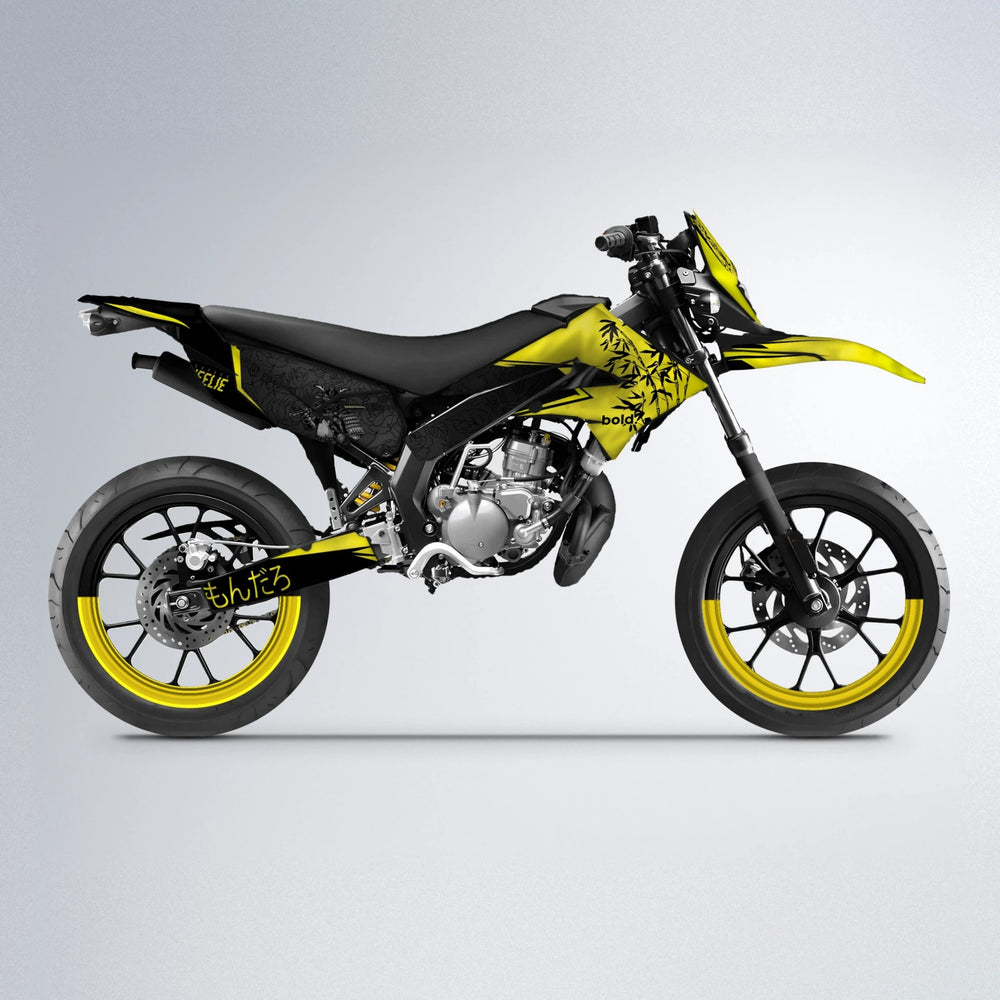 SAMURAI Derbi Senda supermoto graphics kit in Yellow