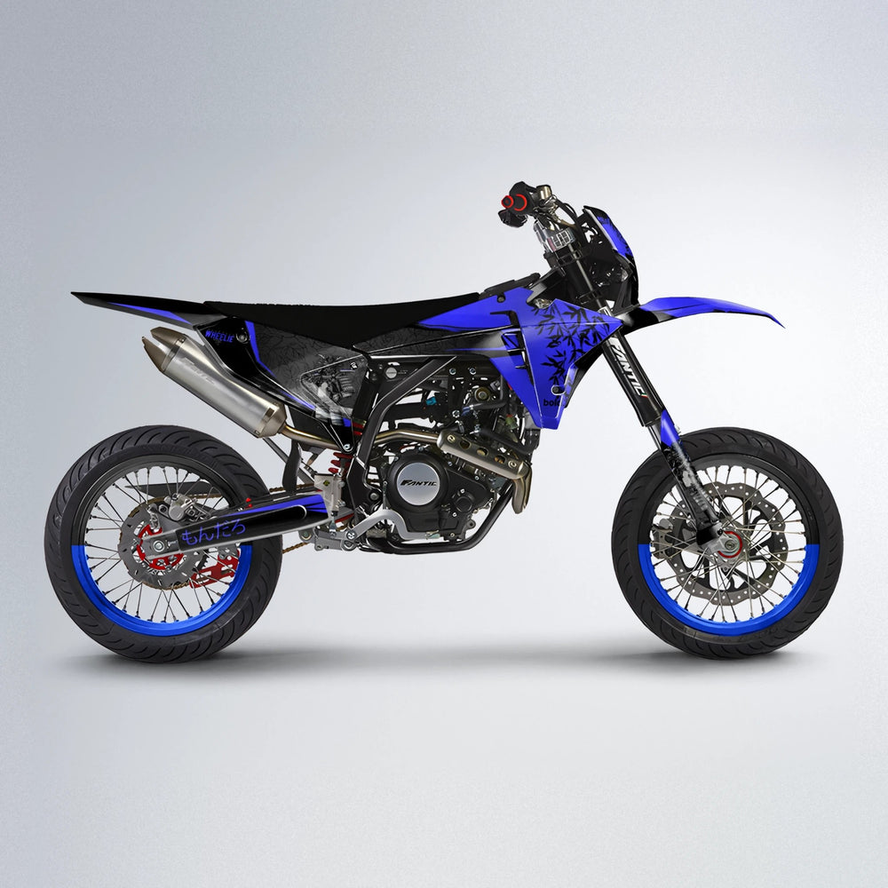 SAMURAI Fantic supermoto graphics kit in Blue