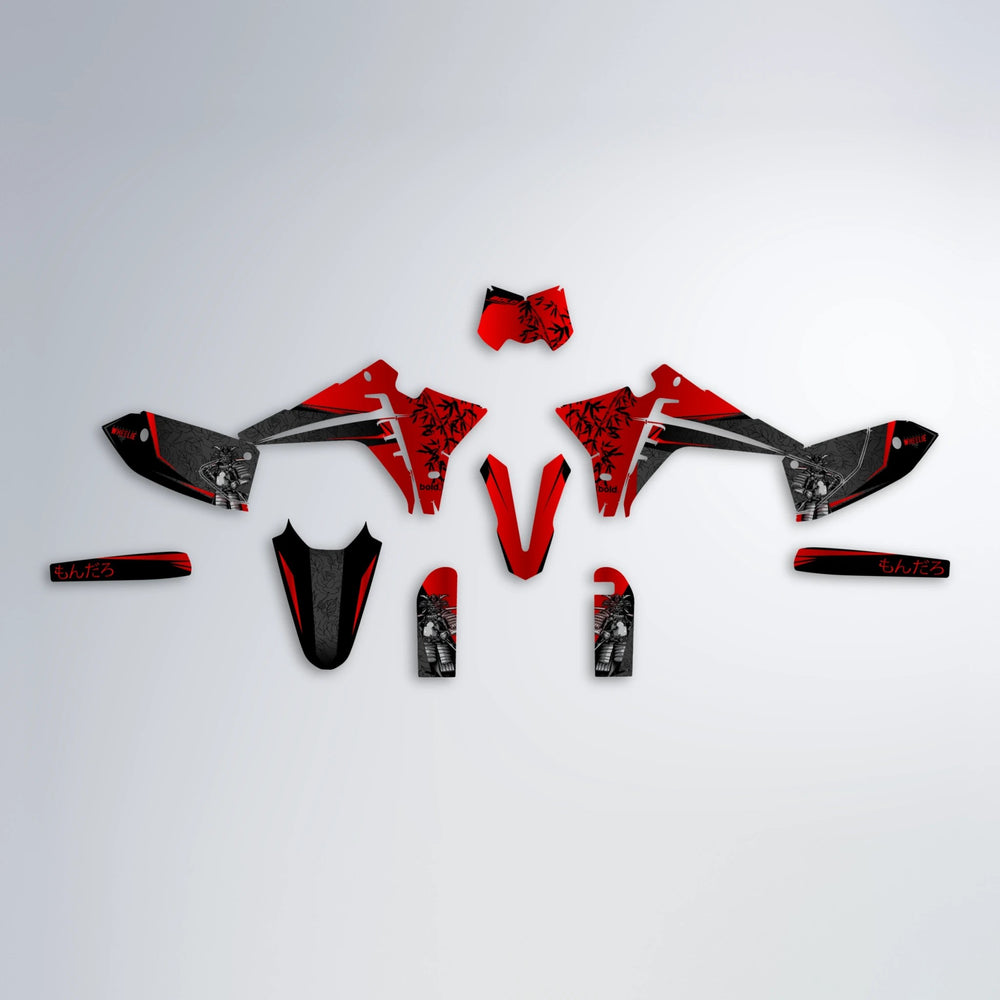 SAMURAI Fantic graphics kit parts layout in Custom Colour