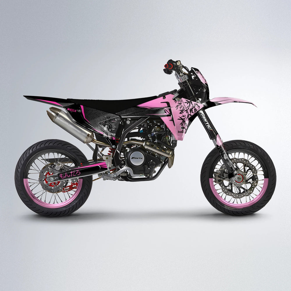 SAMURAI Fantic supermoto graphics kit in Flamingo