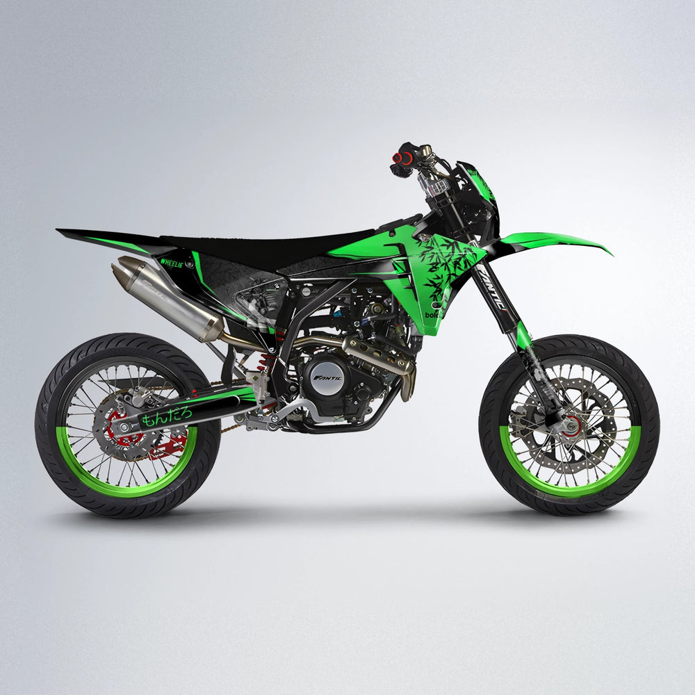 SAMURAI Fantic supermoto graphics kit in Green