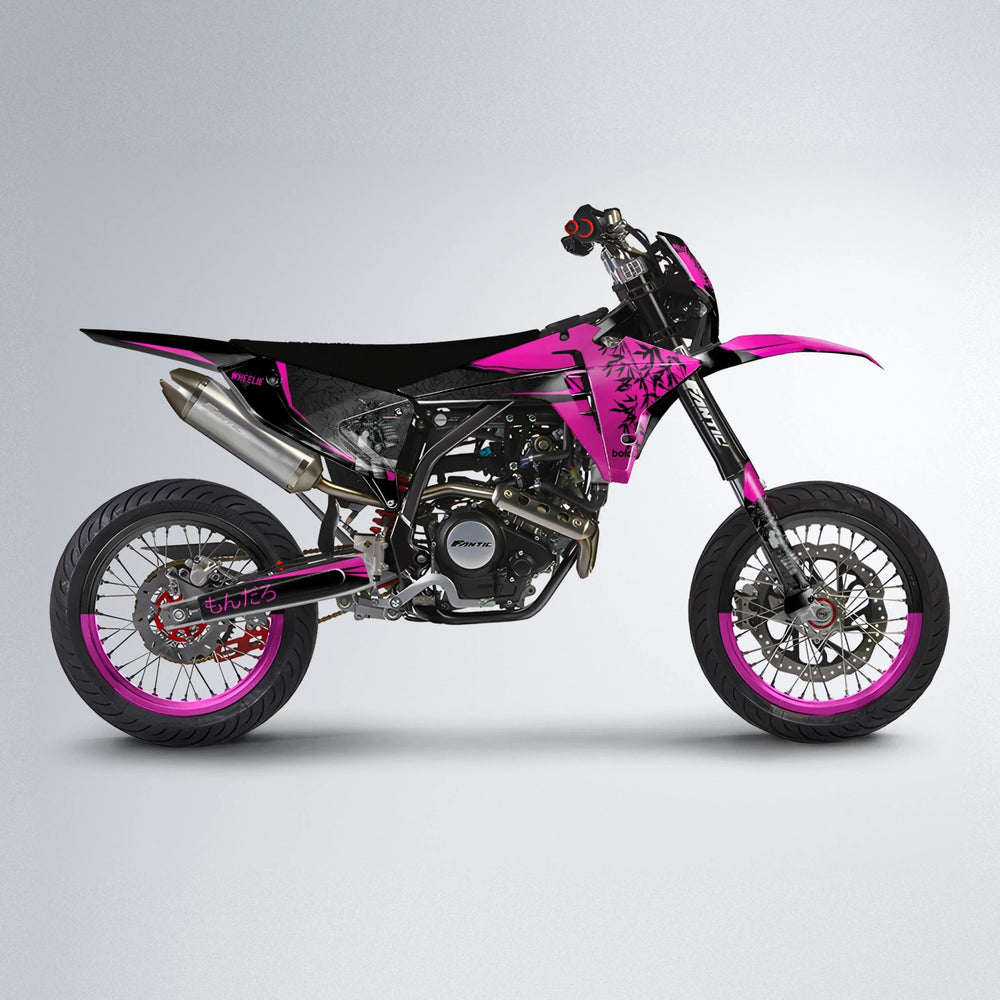 SAMURAI Fantic supermoto graphics kit in Pink