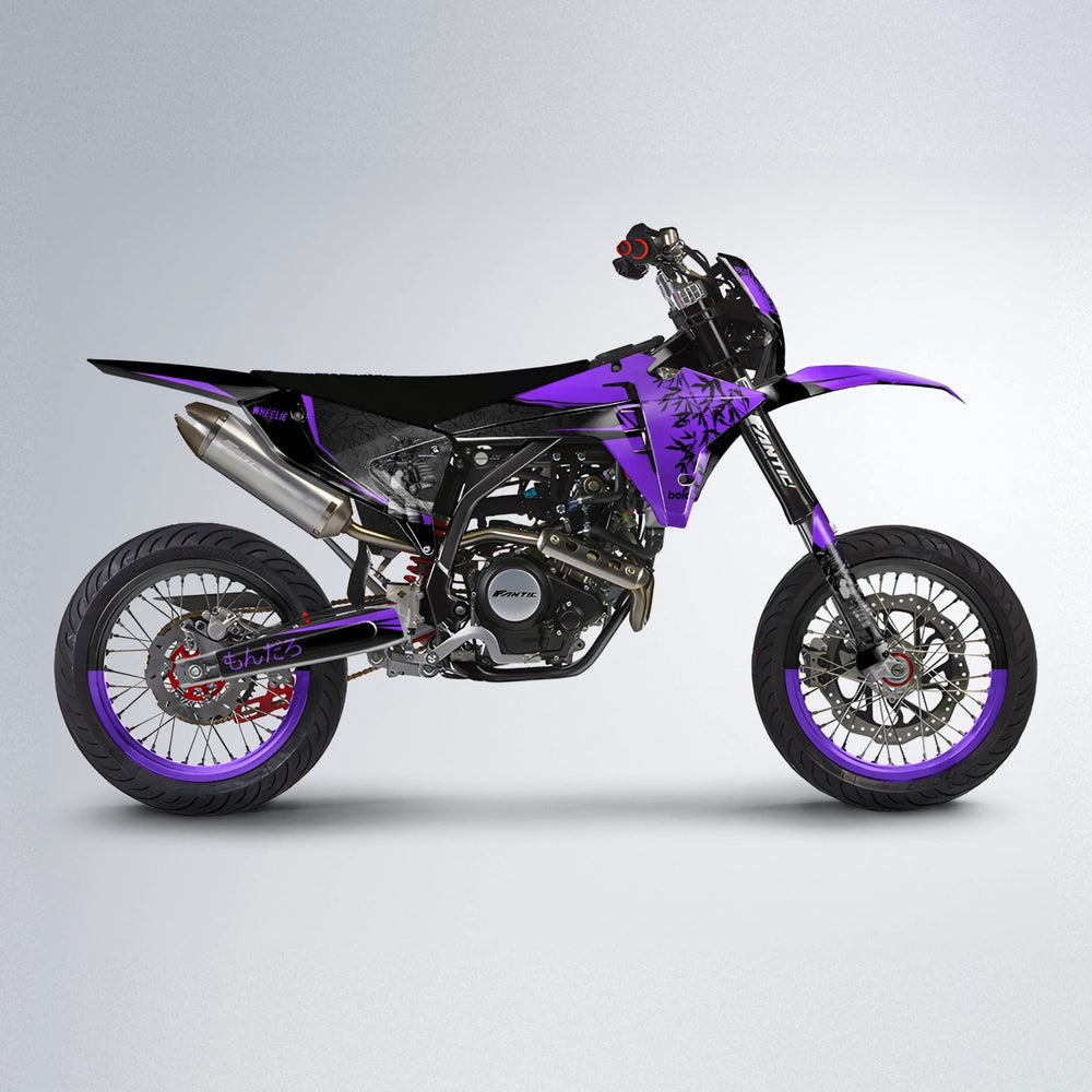 SAMURAI Fantic supermoto graphics kit in Purple