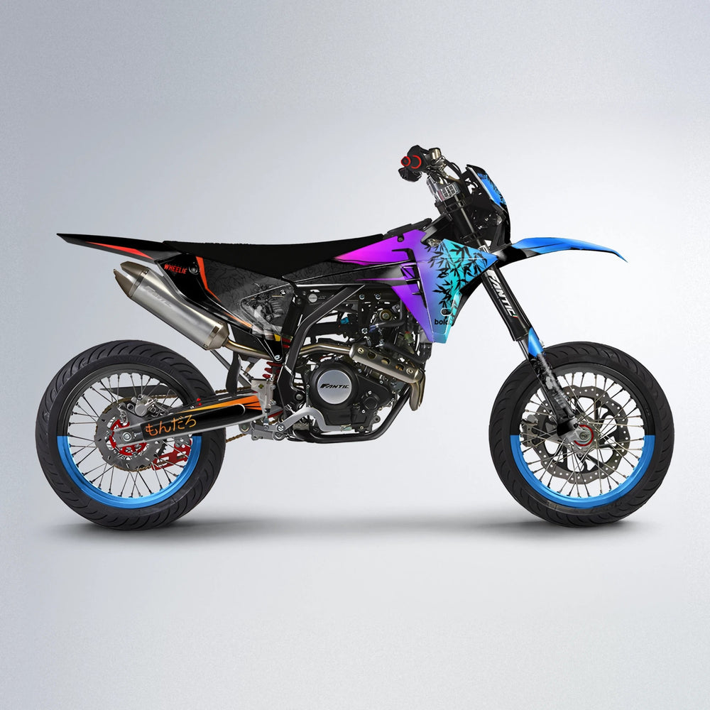 SAMURAI Fantic supermoto graphics kit in Sunset Fade