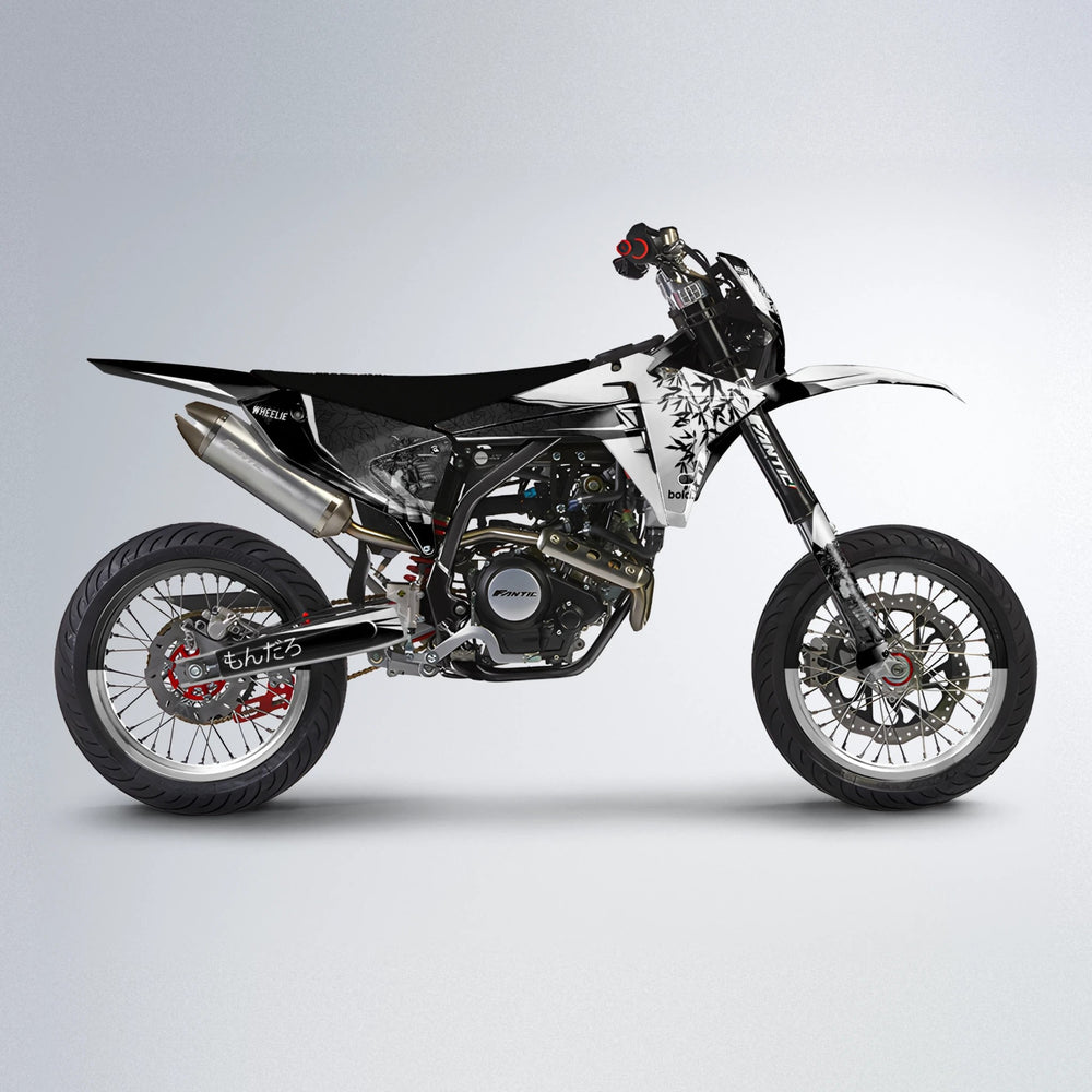 SAMURAI Fantic supermoto graphics kit in White