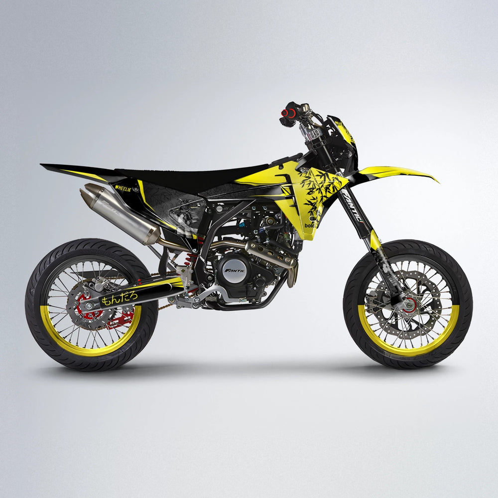 SAMURAI Fantic supermoto graphics kit in Yellow