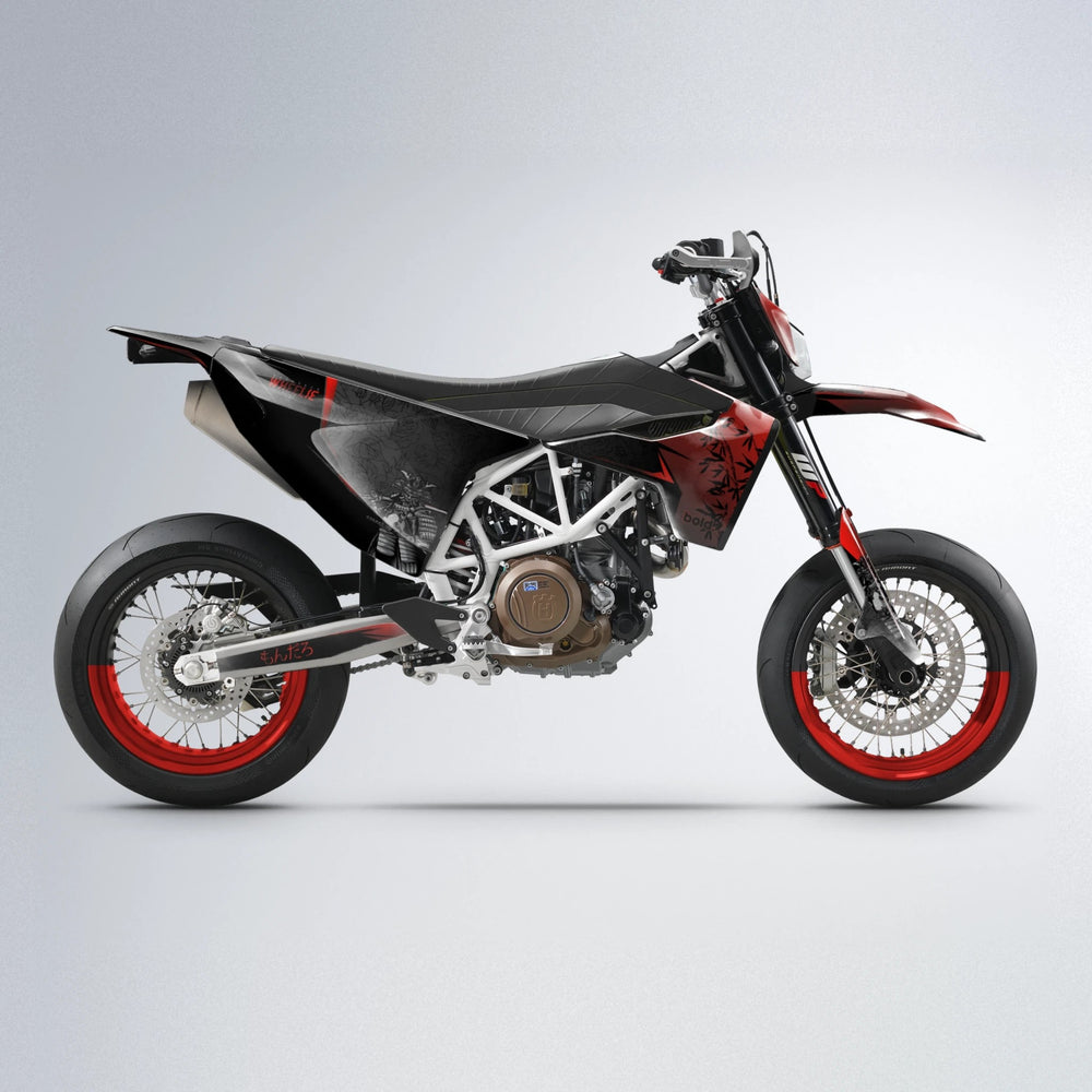 SAMURAI Husqvarna 701 supermoto graphics kit in Black & Red
