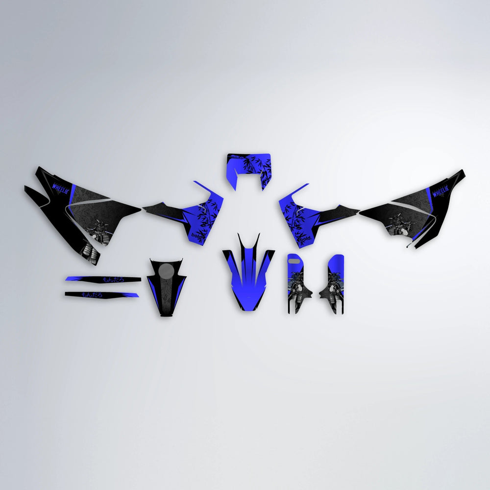 SAMURAI Husqvarna 701 graphics kit parts layout in Blue