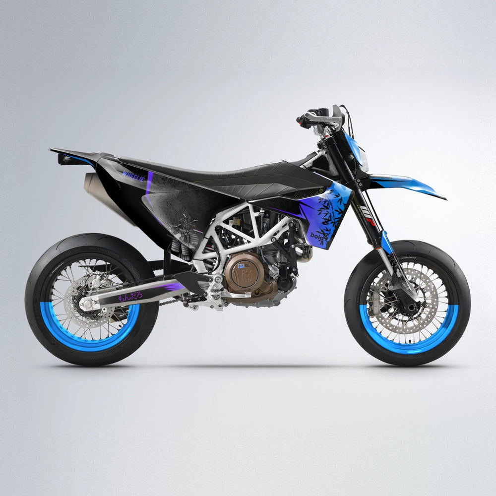 SAMURAI Husqvarna 701 supermoto graphics kit in Blue Purple Fade