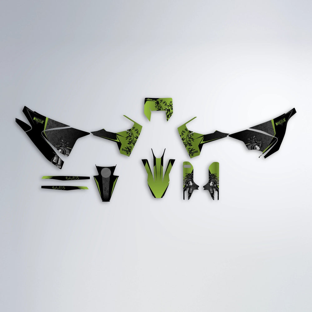 SAMURAI Husqvarna 701 graphics kit parts layout in Olive