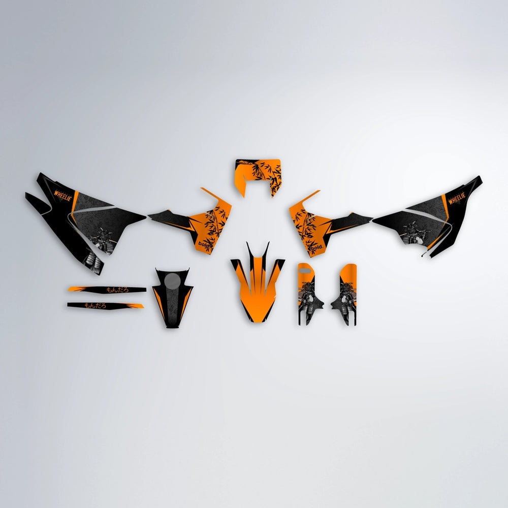 SAMURAI Husqvarna 701 graphics kit parts layout in Orange