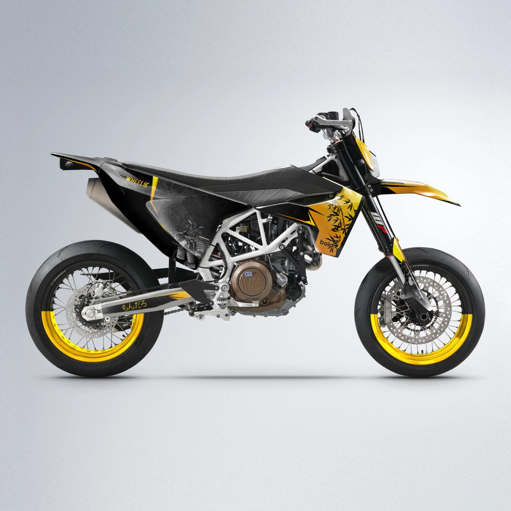 SAMURAI Husqvarna 701 supermoto graphics kit in Orange & Yellow
