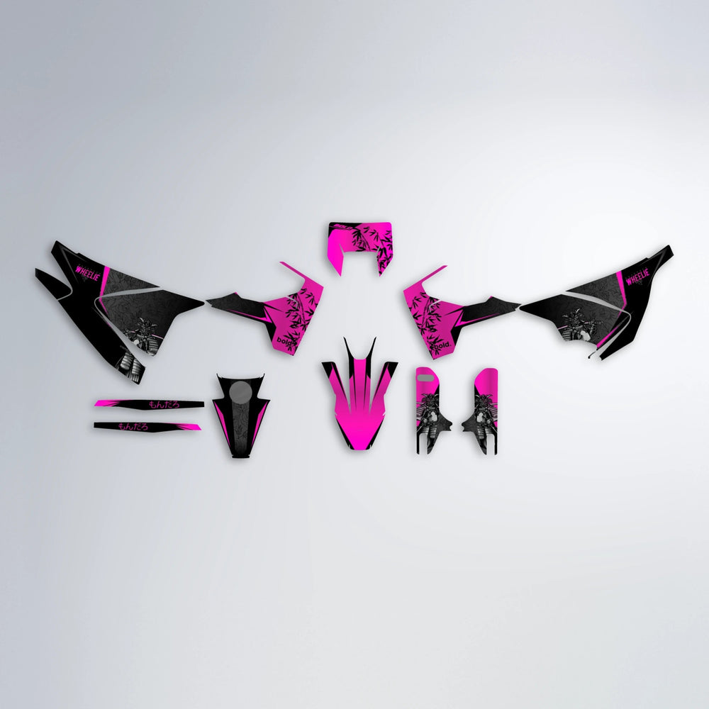 SAMURAI Husqvarna 701 graphics kit parts layout in Pink