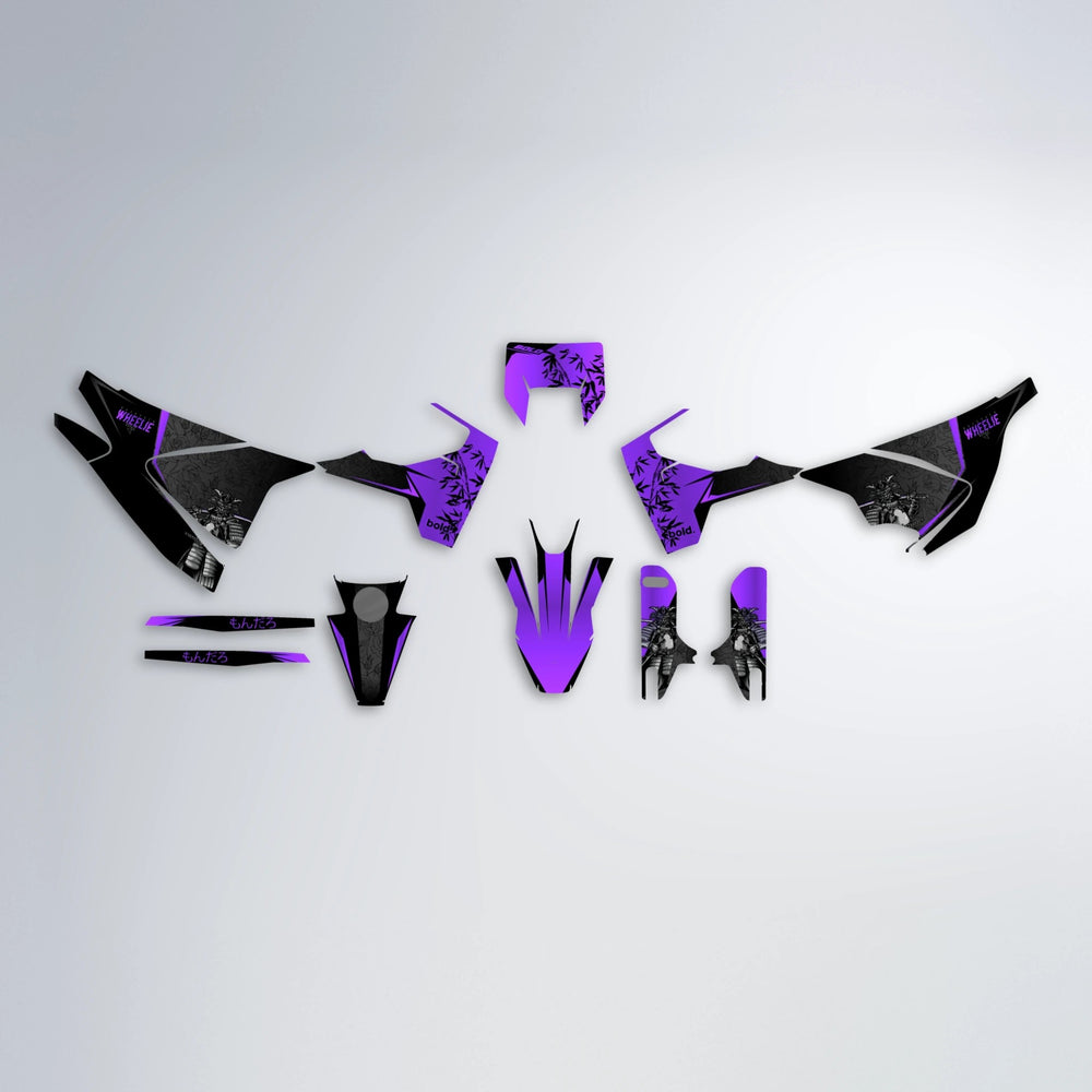 SAMURAI Husqvarna 701 graphics kit parts layout in Purple