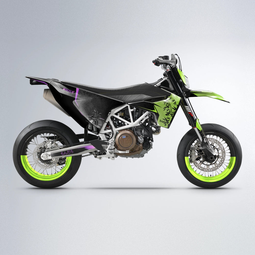 SAMURAI Husqvarna 701 supermoto graphics kit in Purple & Yellow