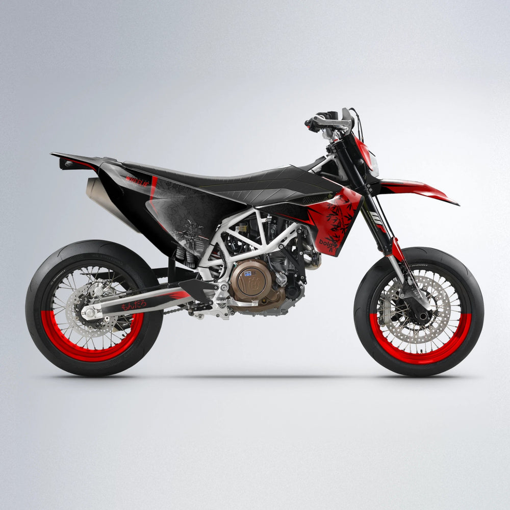 SAMURAI Husqvarna 701 supermoto graphics kit in Red