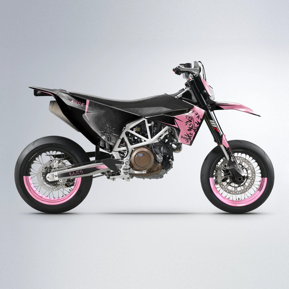 SAMURAI Husqvarna 701 supermoto graphics kit in Sakura Pink