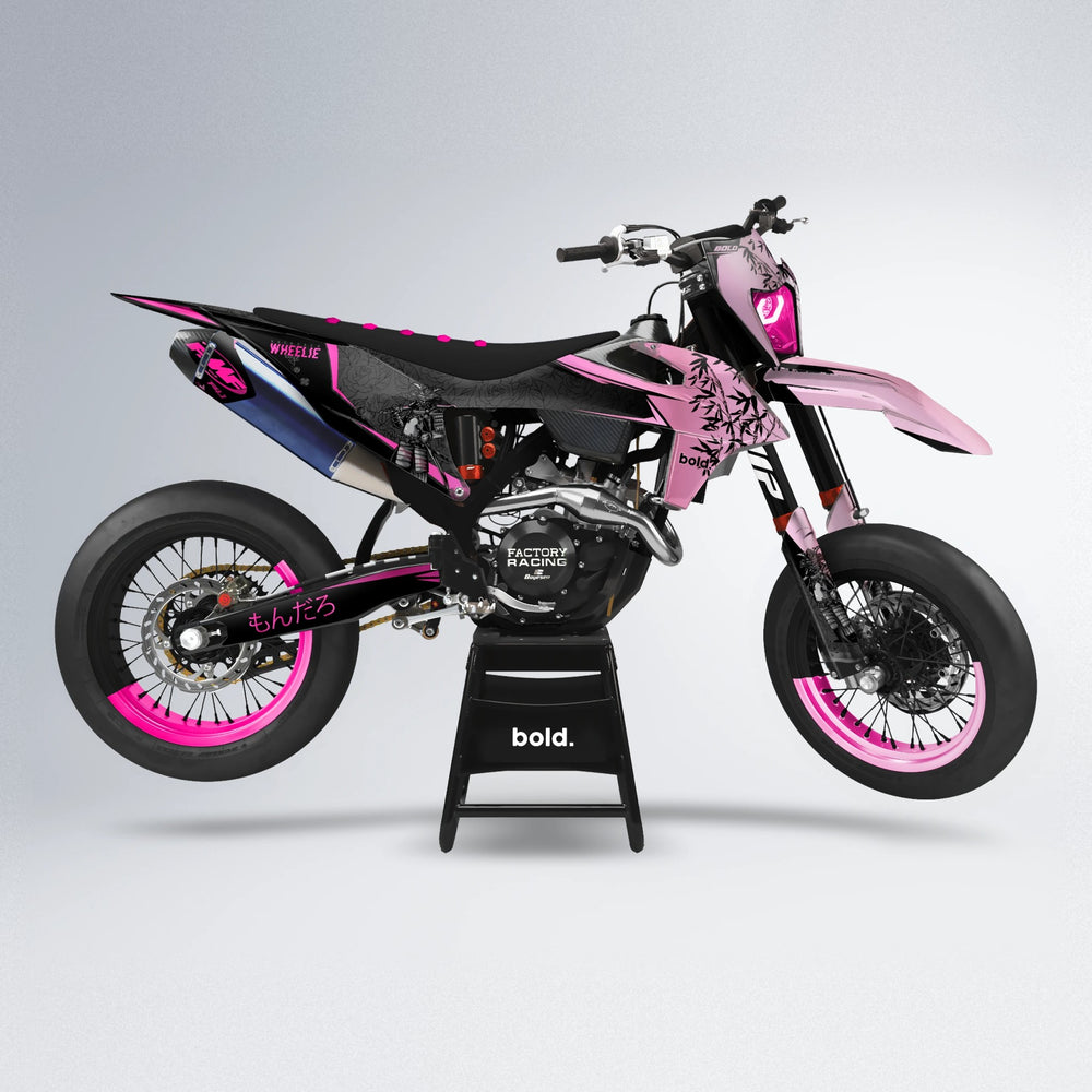 SAMURAI supermoto graphics kit in Flamingo