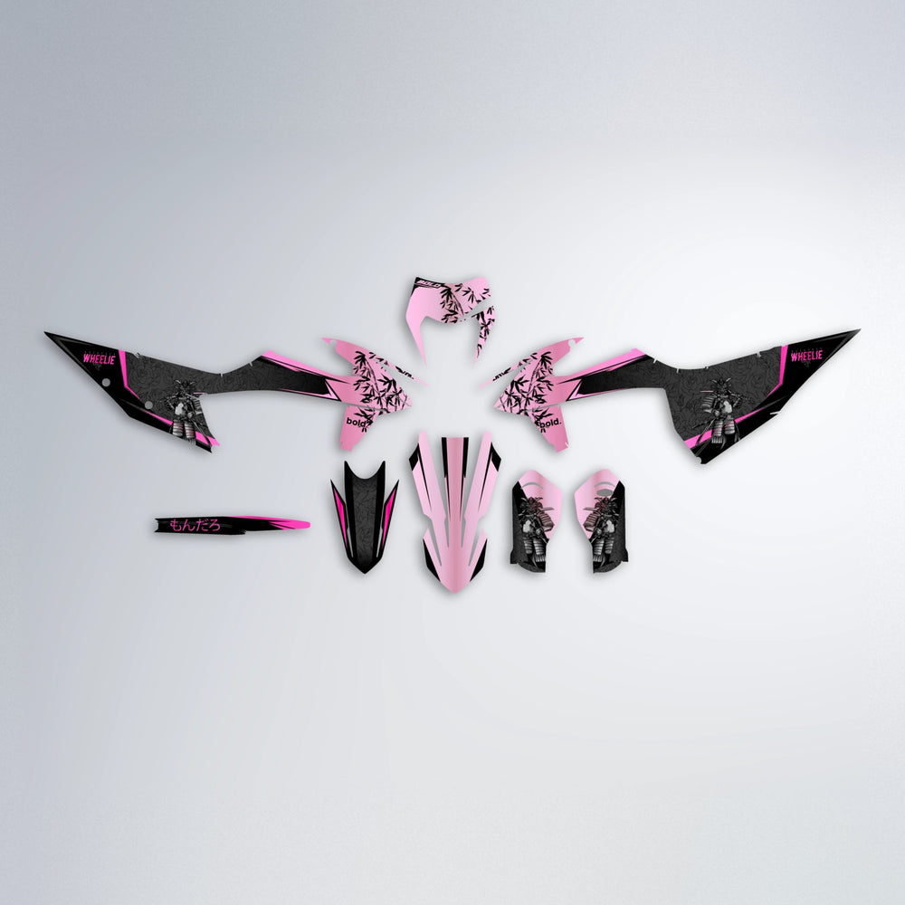 SAMURAI graphics kit parts layout in Flamingo
